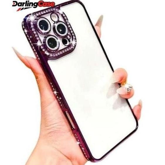 DarlingCase Glitter Bling iPhone 17 Pro Max Case with Diamond Camera Frame, Fits iPhone 15 Pro Max, iPhone 14 Pro, iPhone 13, Electroplated Clear Bumper Cover – Shiny Look, Stand Out Vibes (Purple)