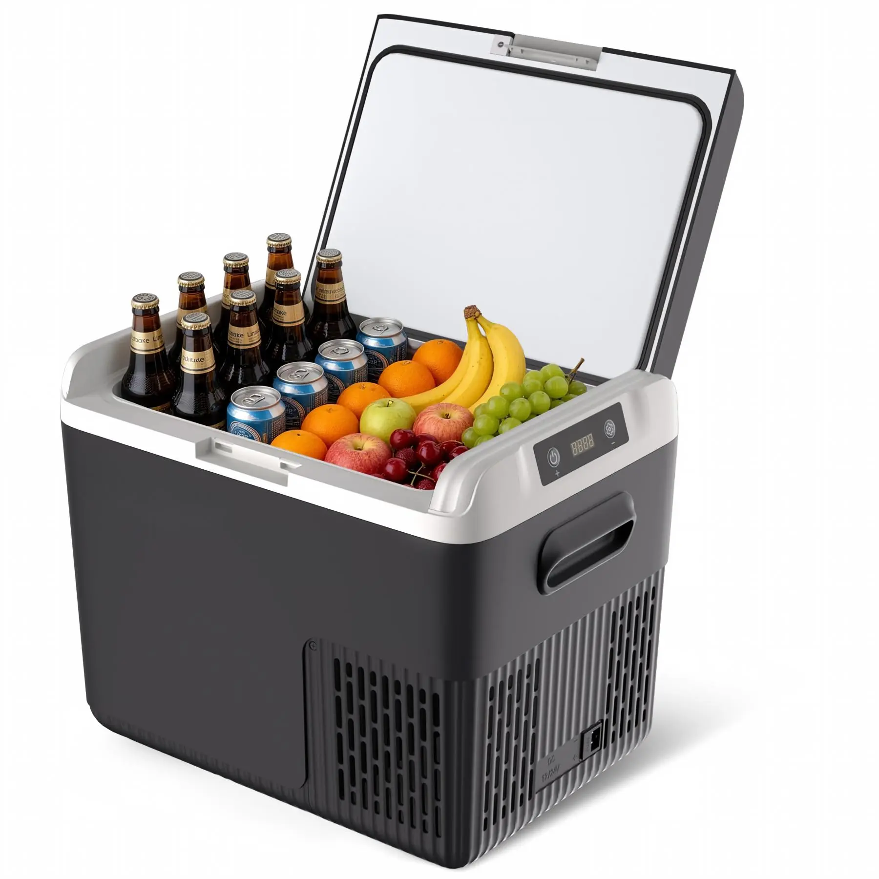 19QT (18L) Portable Car Refrigerator, Compressor Electric Cooler, -4°F to 68°F Portable Fridge Freezer for Car, Truck, RV, Camping, Road Trip, 12/24V DC Support