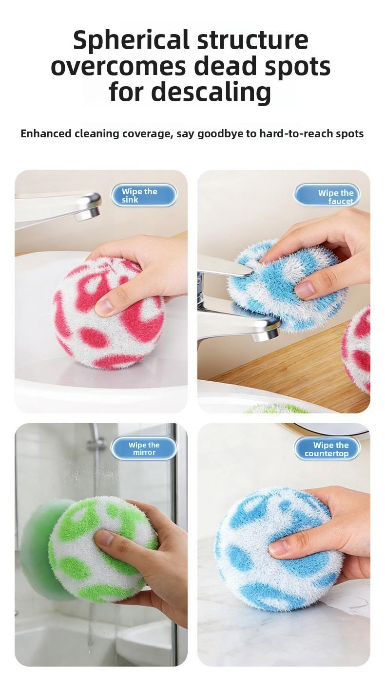 Bathroom Sink Cleaning Ball Scrubber Countertop Tub Brush for Washbasin Cleaning Multi - Purpose Bathroom Cleaning Tool