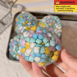 Handmade TPR Xylitol ASMR Ball Toy Suitable for Parties - Explosive Beads Sensory Fidget Toy with TPR Material & Xylitol Content, for Eid Al-Fitr, Carnival, Easter for Gatherings, Holiday Games (No Revision Request)