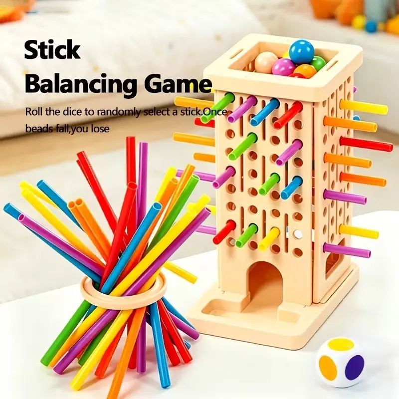 Stick Balance Game, Color Recognition, Brain Thinking Focus Training, Parent-Child Interaction, Two-Player Battle Family Fun Game Educational Board Game Toy