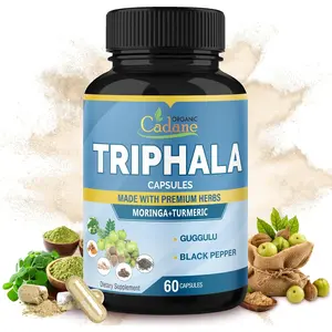 Organic Triphala Extract Capsules & Turmeric, Guggul, Ginger, Black Pepper, Moringa - Complex Herbal Supplement