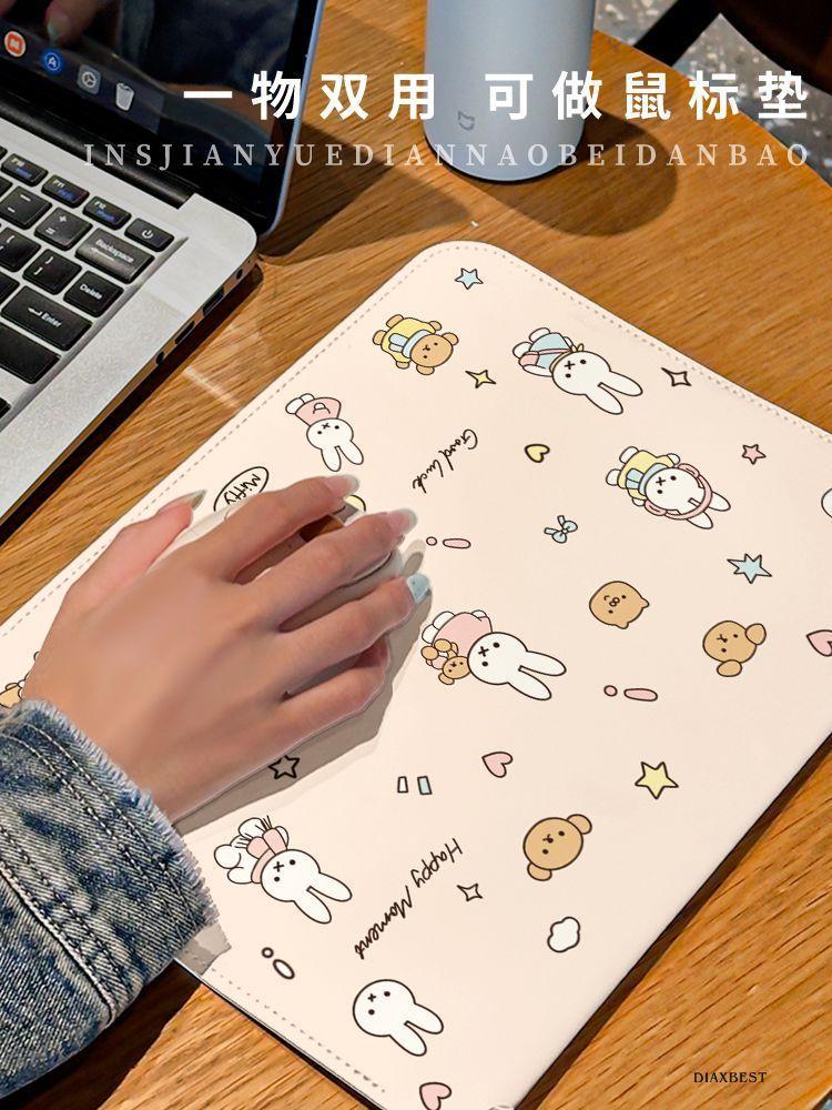 Kawaii Miffy Tablet Case for 11 12 13 14inch Tablet, Magnetic Inner Bag for 11.5/12.5 Inches, 2025 Storage Bag Ins Style Design