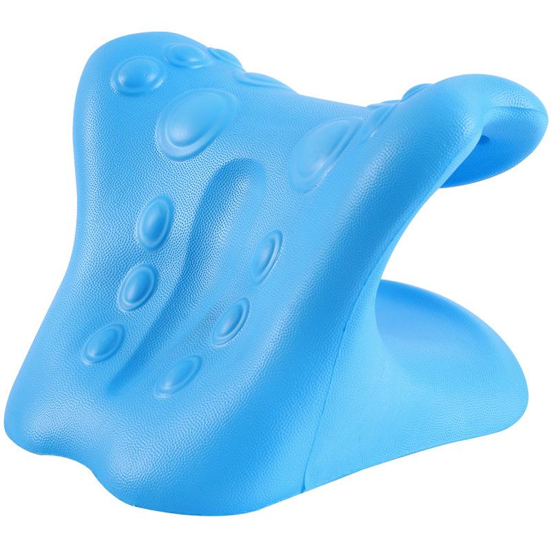 Neck Stretching Device and Cervical Traction Pillow, Pain Relief for Neck and Shoulder, Spinal and Neck Corrector, Blue Color