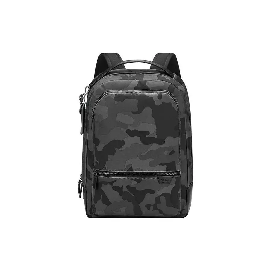 TUMI Harrison Logo Zippered Large-Capacity Polyester Backpack for Men, Camo Gray
