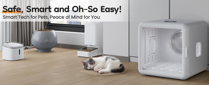 RoyalCraft Pet Dryer Box for Cats & Dogs – 65L Quiet Hair Drying Machine with Adjustable Temp, Blow Air Function – Portable Dog Dryer for Home Bathing, Pet Drying Kit