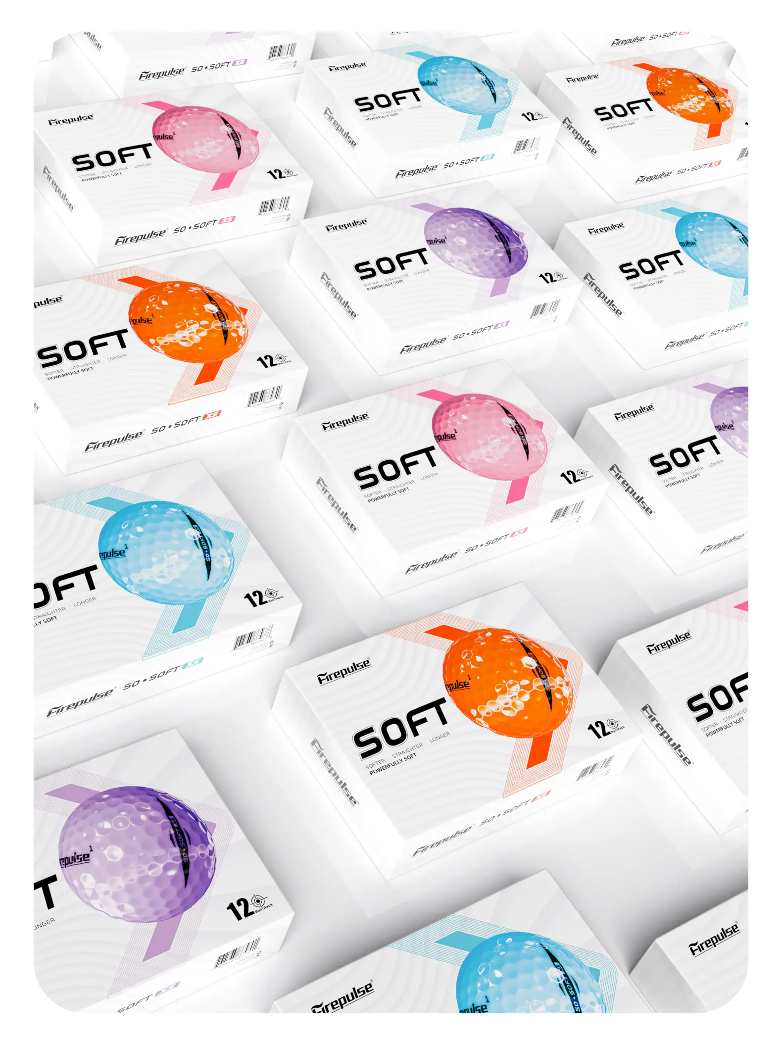 Golf Flash Sale –FIREPULSE SoSoft XS Golf Balls - Soft Feel, Exceptional Distance, Flight Stability, Precise Control (1 Dozen)