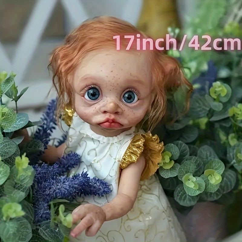 NPK 17in Handmade Reborn Fairy Baby Doll, Soft Touch Vinyl White Skin with Freckle Design, Full Body Angel, Fantasy Art Collectible with Handmade Craftsmanship NPK 17in Handmade Reborn Fairy Baby Doll, Soft Touch Vinyl White Skin with Freckle Design, Full Body Angel, Fantasy Art Collectible with Handmade Craftsmanship
