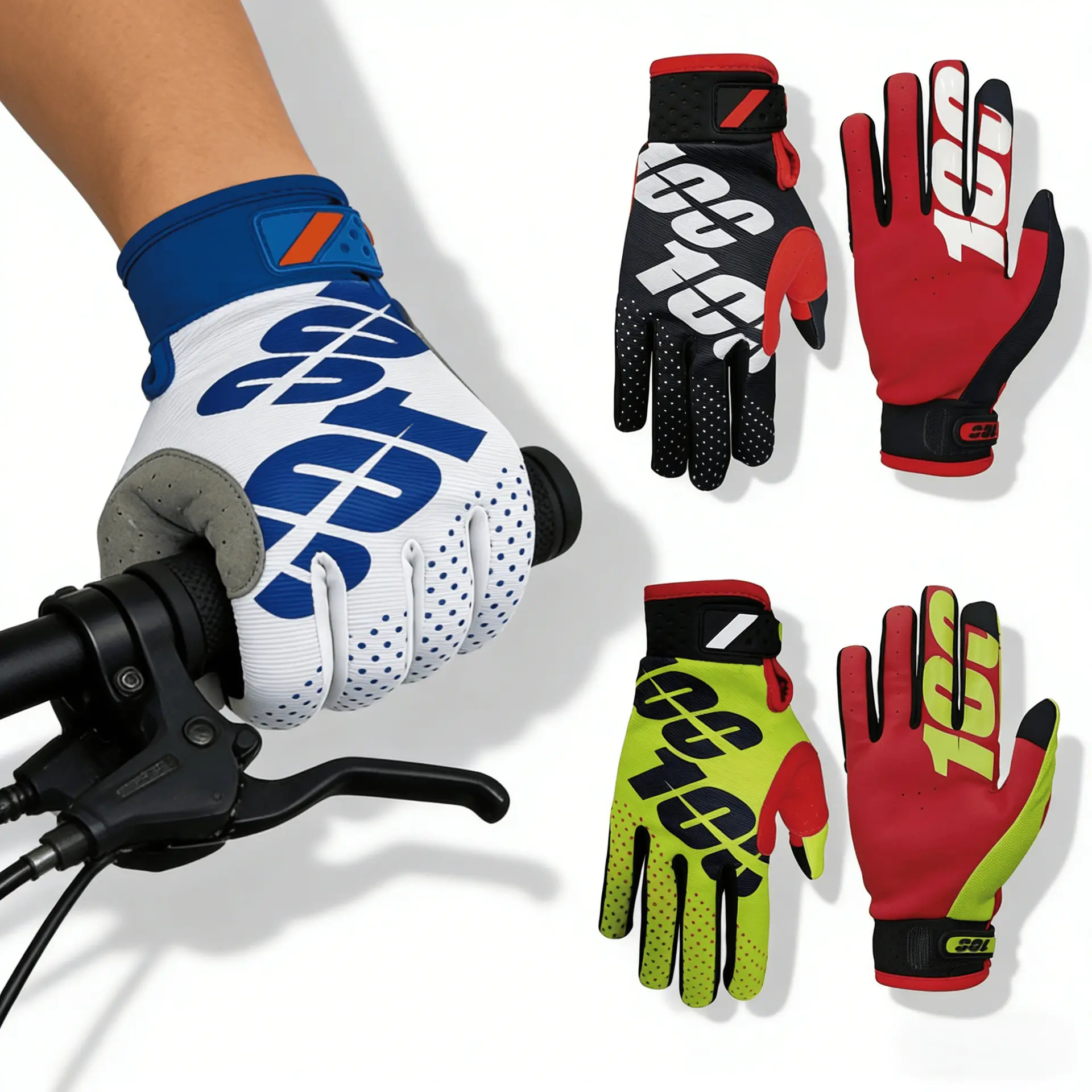 Unisex Sport Gloves, Fingerless Breathable Mesh Fabric for a Cool and Dry Grip, Adjustable Touchscreen Gloves for Cycling & Fishing, Nonslip, Dual Sport