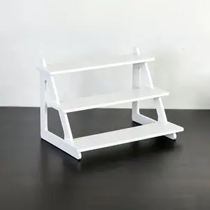 3-Tier Stepped Display Shelf, Desktop Layered Showcase Organizer Suitable for Displaying Small Decorations, Collectibles, Statues