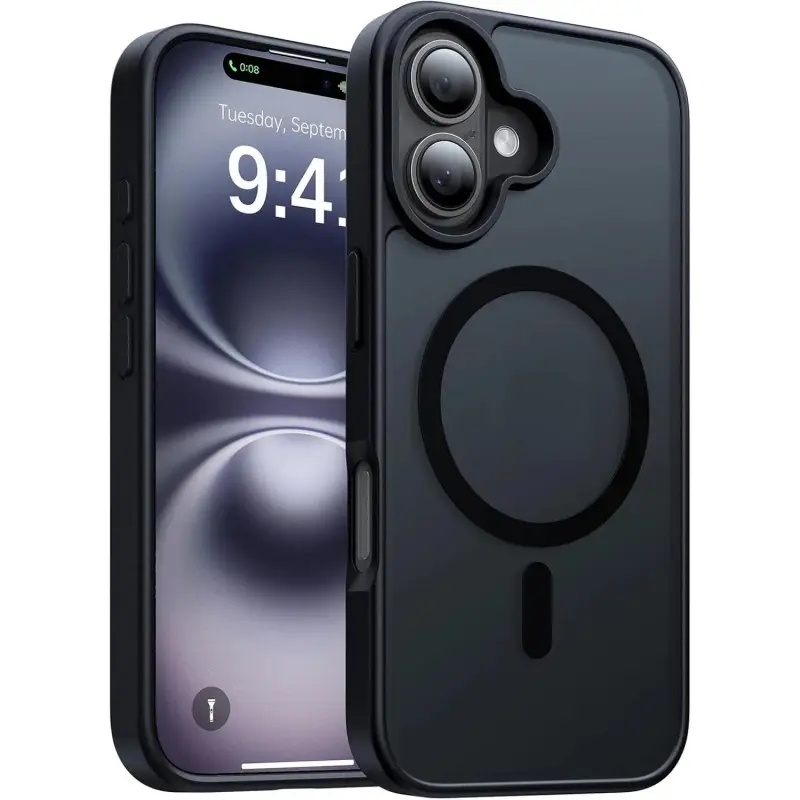 Magnetic Phone Cases for iPhone 17,16,15,14,13,12 promax  plus 17Air, Compatible with, Shockproof Protective Translucent Matte Phone Case, Military-Grade Drop Protection, Anti-Yellowing, for iPhone 17 Pro Max,Vintage,Skull