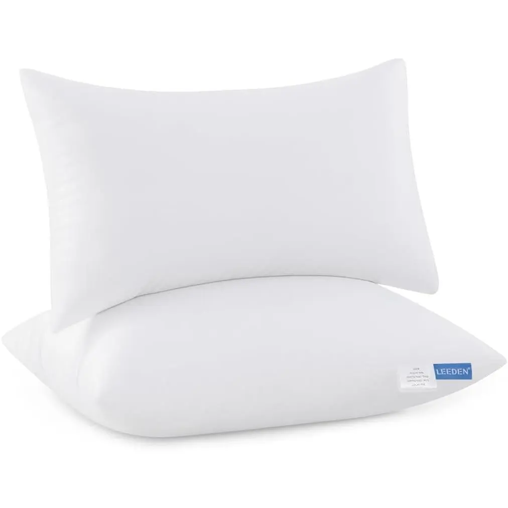 12x20 Pillow Inserts Pack of 2, Fluffy Lumbar Throw Pillow Inserts, Soft Rectangle Decorative Throw Pillows for Couch, Sofa, Bed, and Home Decor White Pillows