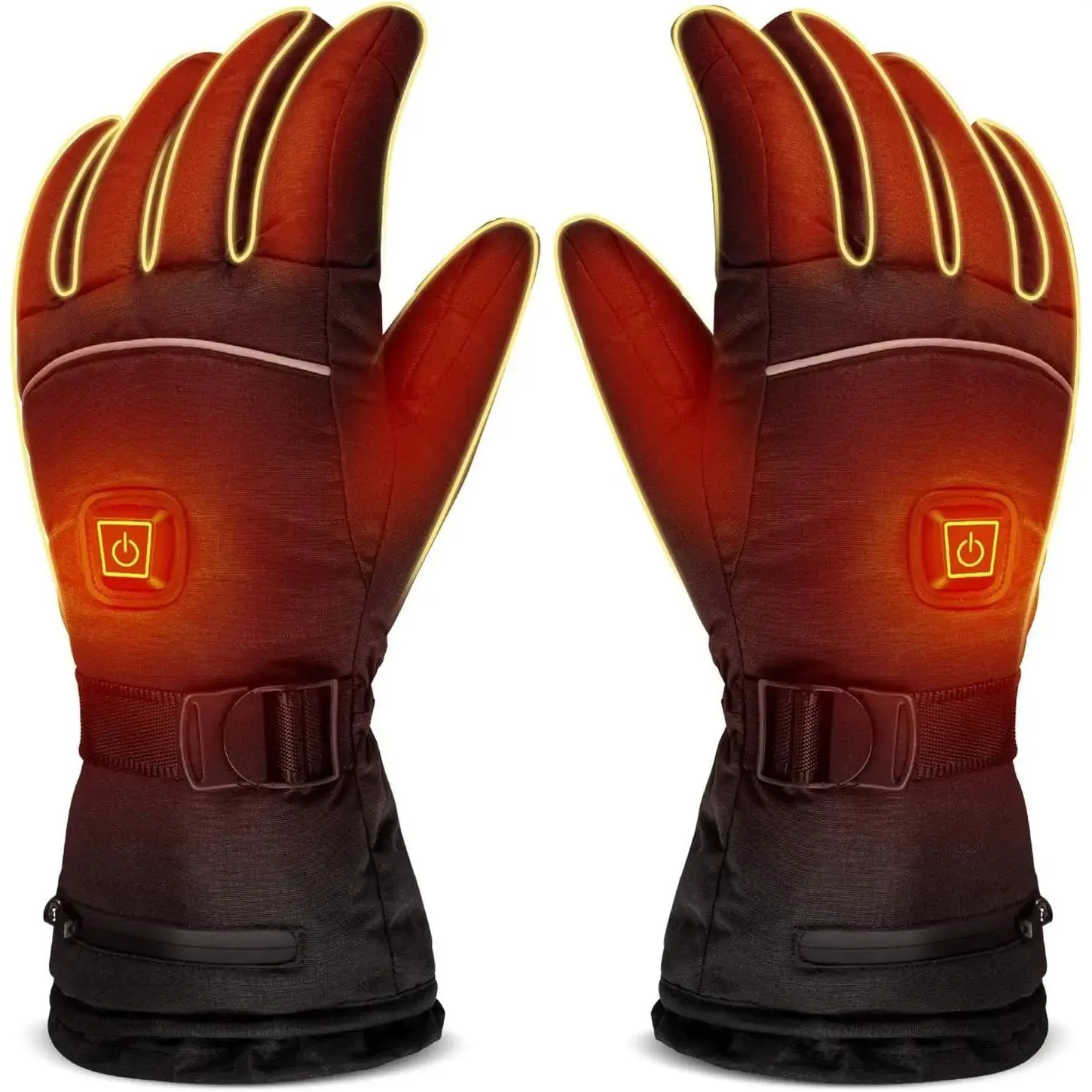 Unisex Heated Gloves with 8-Hour Rechargeable Battery, Waterproof Winter Riding Gloves with 3 Heat Settings, Touchscreen Hand Warmers for Skiing & Motorbiking, Waterproof Gloves