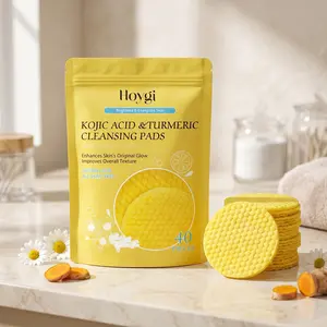 120pcs Turmeric Facial Cleansing Pads, 1/3 Packs Gentle Exfoliating Facial Scrub Pads, Facial Skin Care Pads, Skin Care Tools for Women & Men
