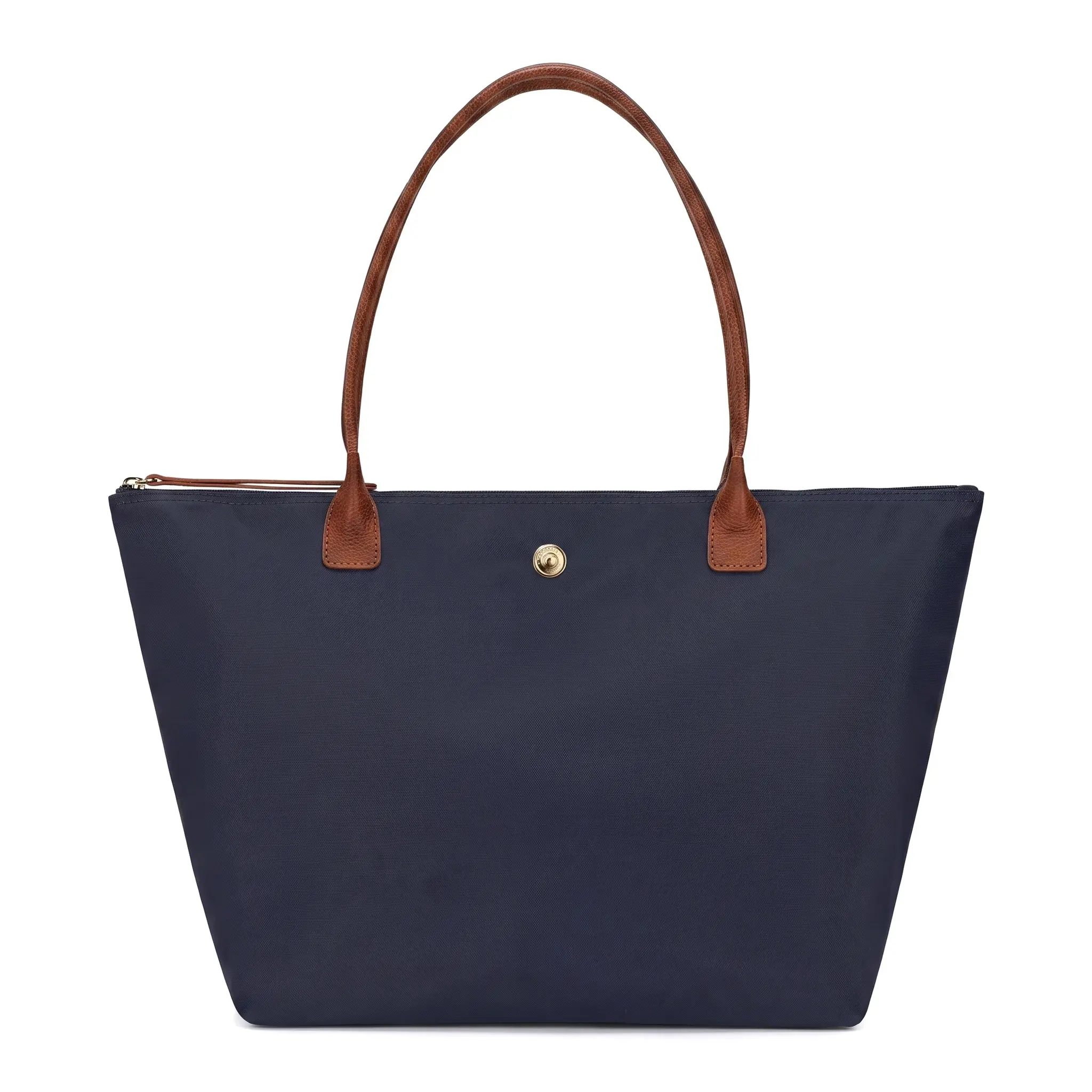 Urban Tote For Women Daily Wear Foldable Oxford Dumpling Bag Large Capacity Handbag Shoulder Bag With Zipper Sleek Black Navy Blue Style Easy Carry Shopping Essential