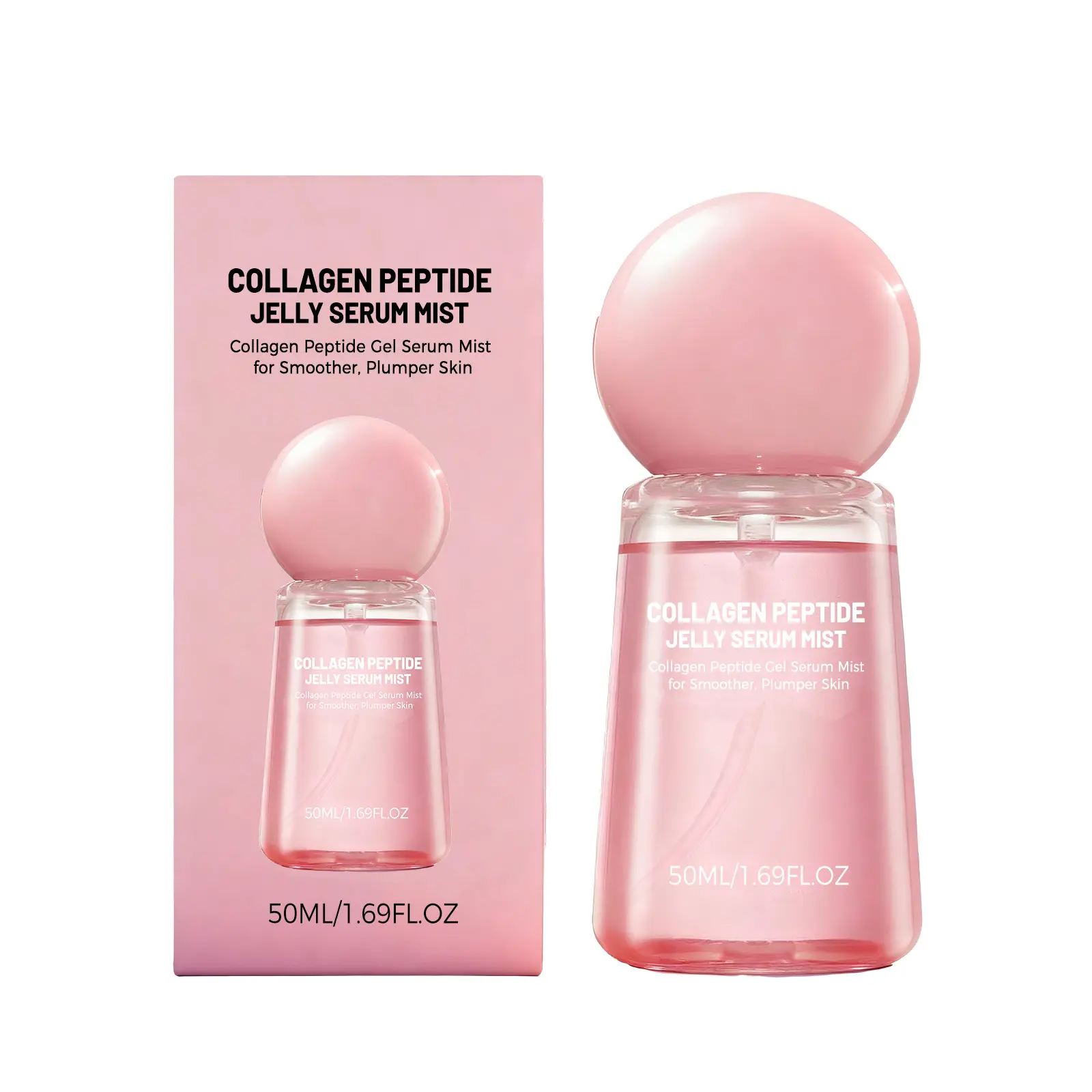 AMZ Collagen Peptide Jelly Essence Spray - Gentle Moisturizer, Portable Jelly Mist, Refreshing Hydration, Plump Skin Nourishing Fine Serum, Hydrate, Flawless, Portable Spray