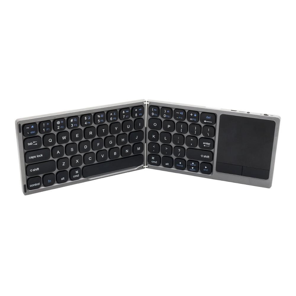 Touchpad  Foldable Bluetooth Keyboard Multi-System Compatible for Tablet and Laptop Office Portable Folding Keyboard