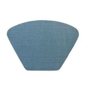 American-Style Fan-Shaped PVC Placemat, Bamboo Texture Woven Heat-Resistant Table Mat