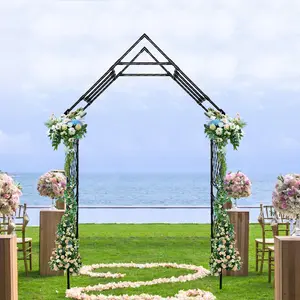 Steel Garden Arch Arbor Trellis, Metal Decorative Arbor for Climbing Plants, Outdoor Wedding Arch, Weather-Resistant Lawn, Patio Archway for Backyard, Yard, Garden Decor