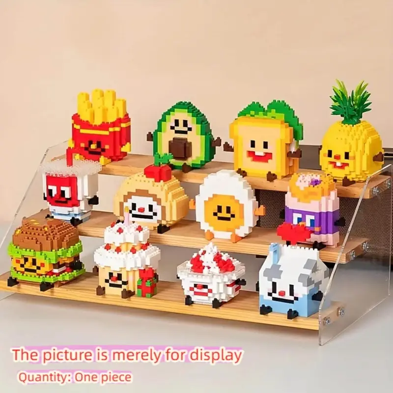 Food Design Assembly Stem Toy, 1 Box Buildable Blocks Creative Building Blocks Toy, Educational Blocks Building Toy for Teenagers and Adults