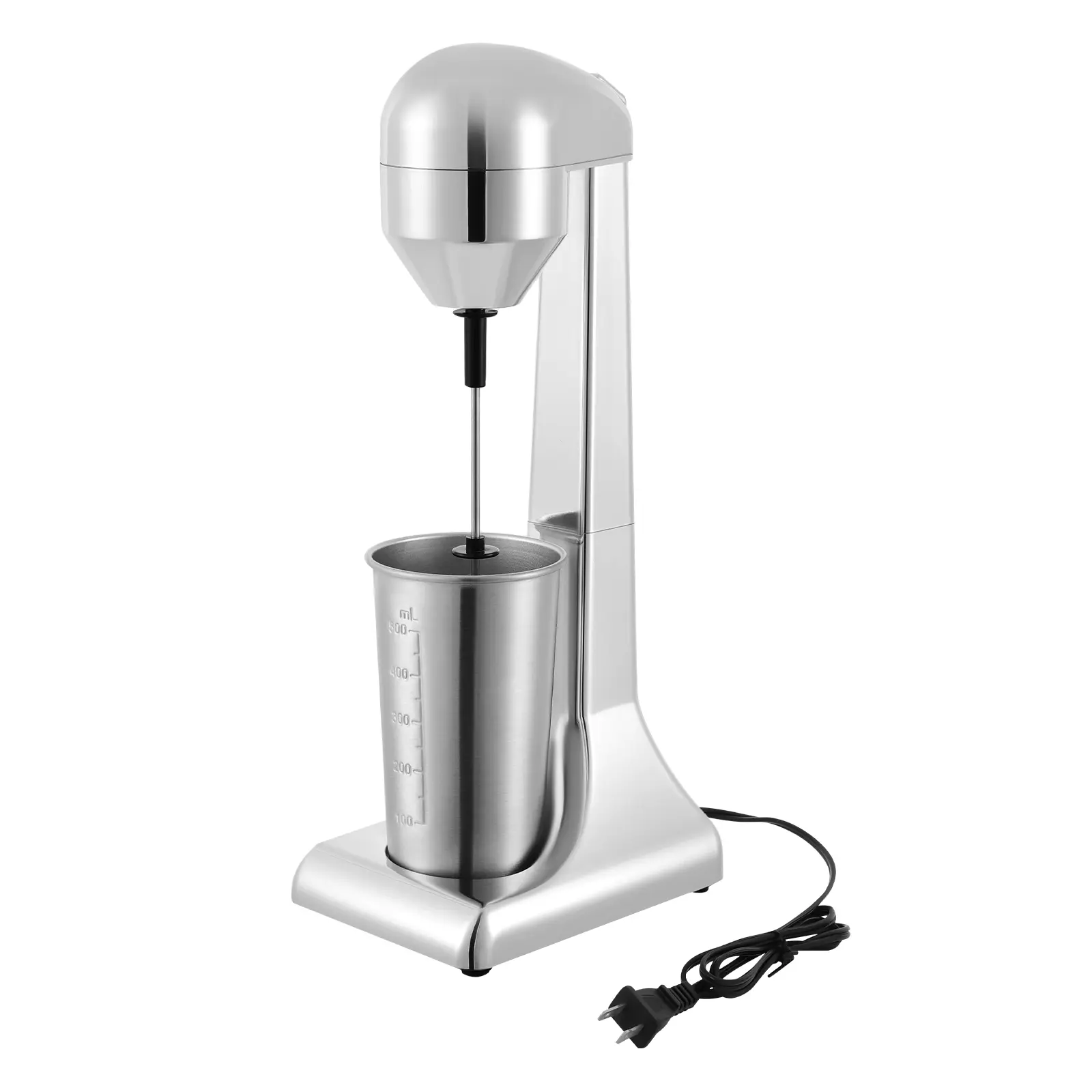 Camp Kitchen Electric Milkshake & Espresso Maker - 100W Dual-Speed Motor, 16.9oz Graduated Detachable Easy-Clean Cup, Compact Vertical Countertop Design, Anti-Slip Base, ABS+Steel Functional for Home, Cafe