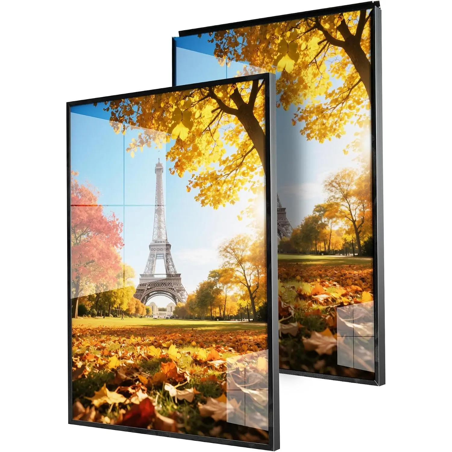 Poster Frame | 24x36 In, Black, Set of 2 | Front-Loading Metal Snap Frame | Coated / Plexiglass | for Posters/Pictures