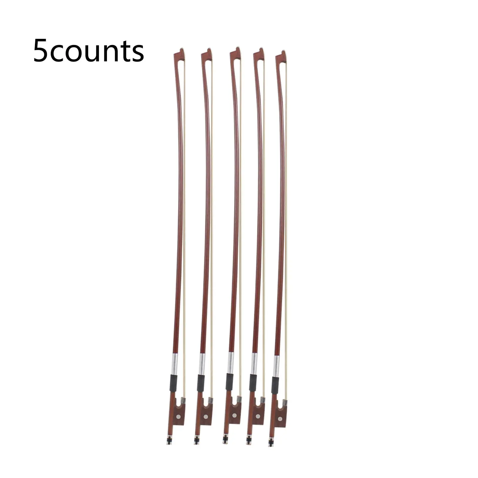Violin Bow, 5 Counts Professional Violin Bows, Violin String Instrument Accessories for Beginners Practice, Musical Instruments & Accessories