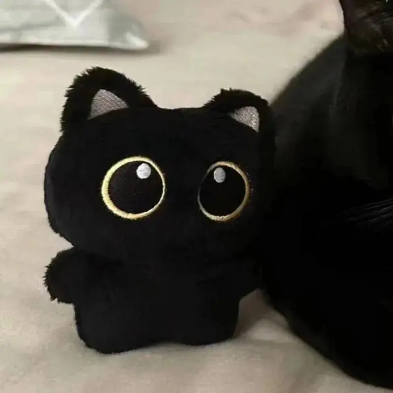 Cute plush toy of a black cat, suitable for decoration and also a great gift option.
