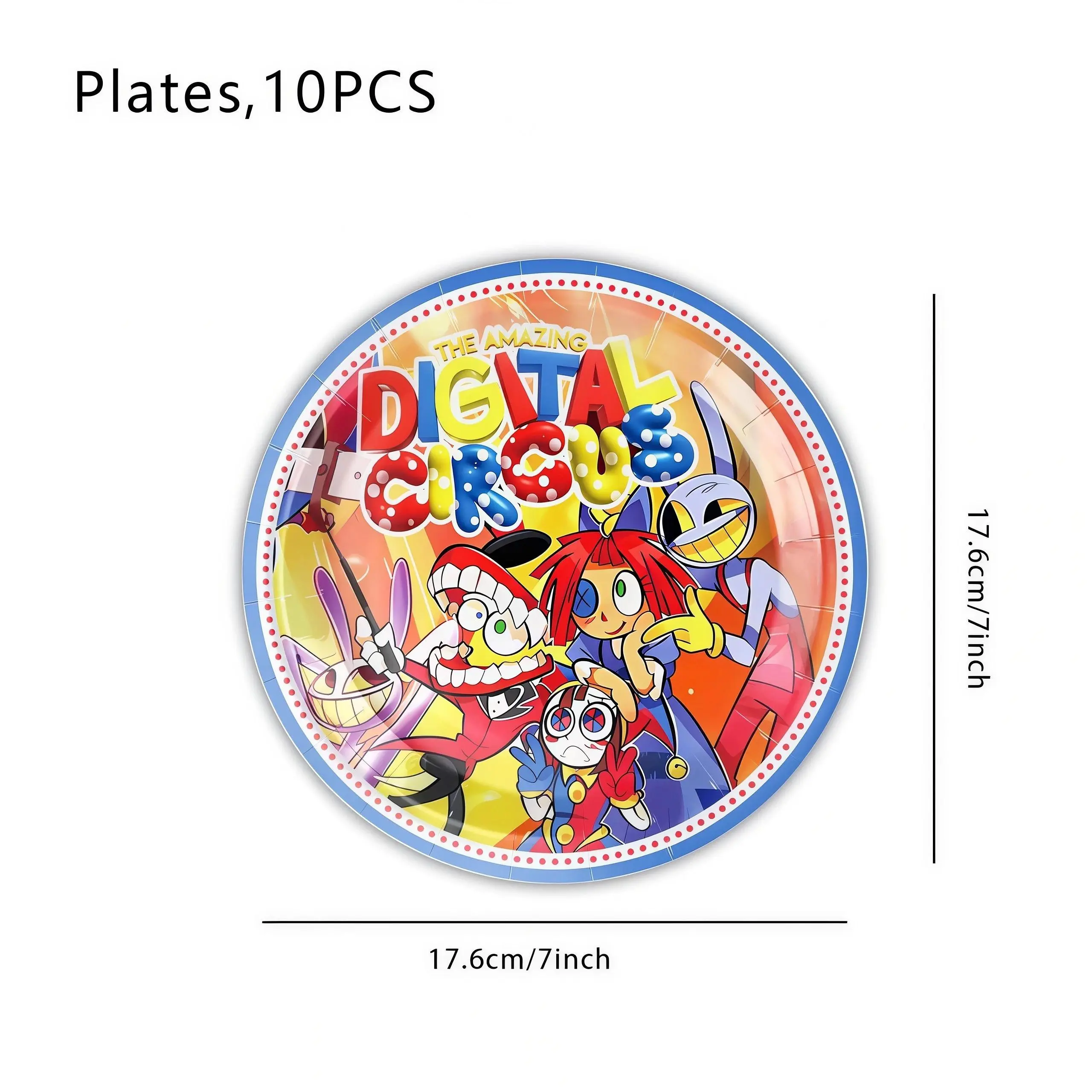 10pcs 7inch Plates