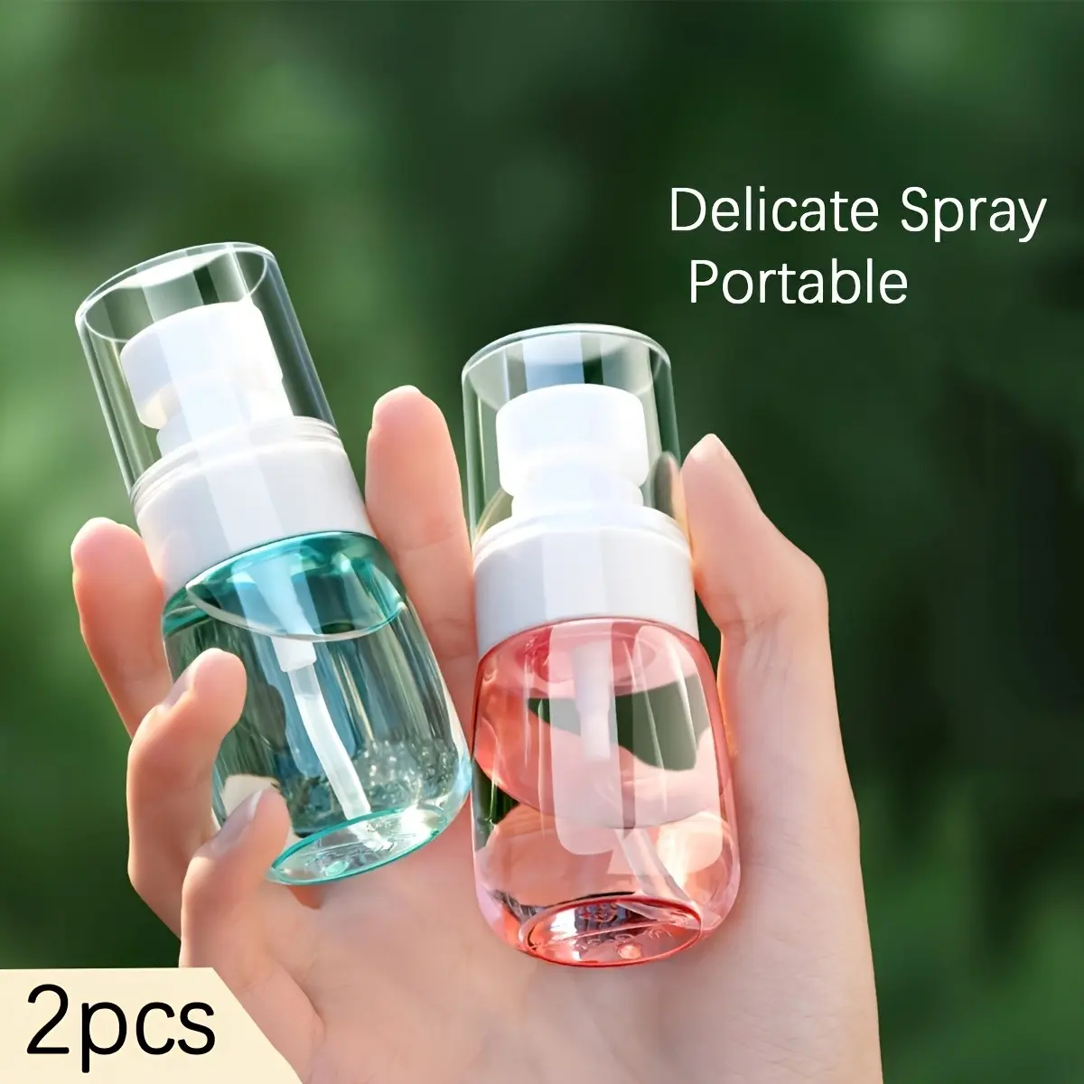 2pcs Portable Transparent Spray Bottle Set, Travel-Friendly 30ML Perfume Atomizer Dispenser, Ideal for On-The-Go Use