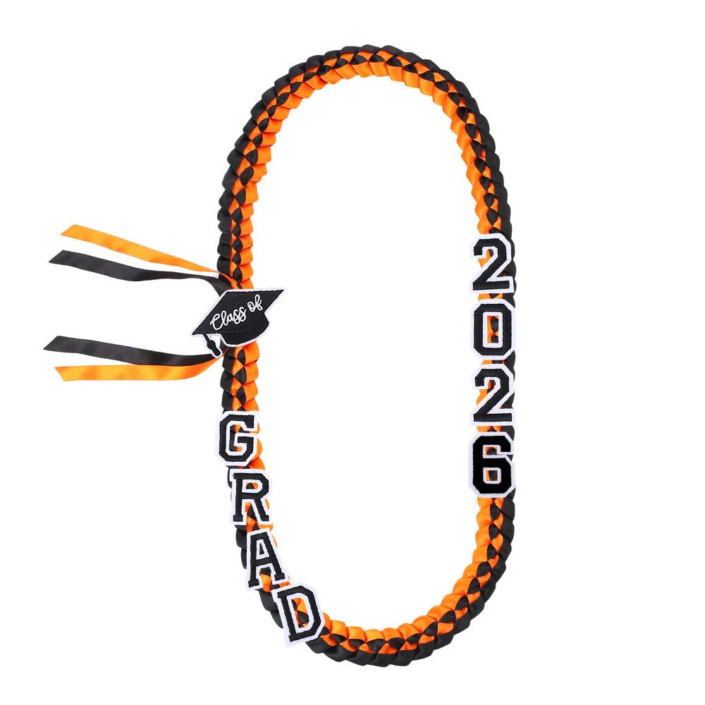 New arrival double layer satin ribbon graduation wreath braided collar gift ribbon ribbon rope honor rope handmade ribbon wholesale