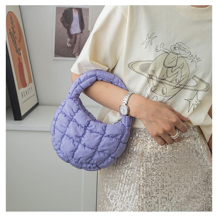 Fashion Quilted Shoulder Bags for Women Handbag Mini Cloud Pleated Bags Puffer Dumpling Bag Luxury Tote