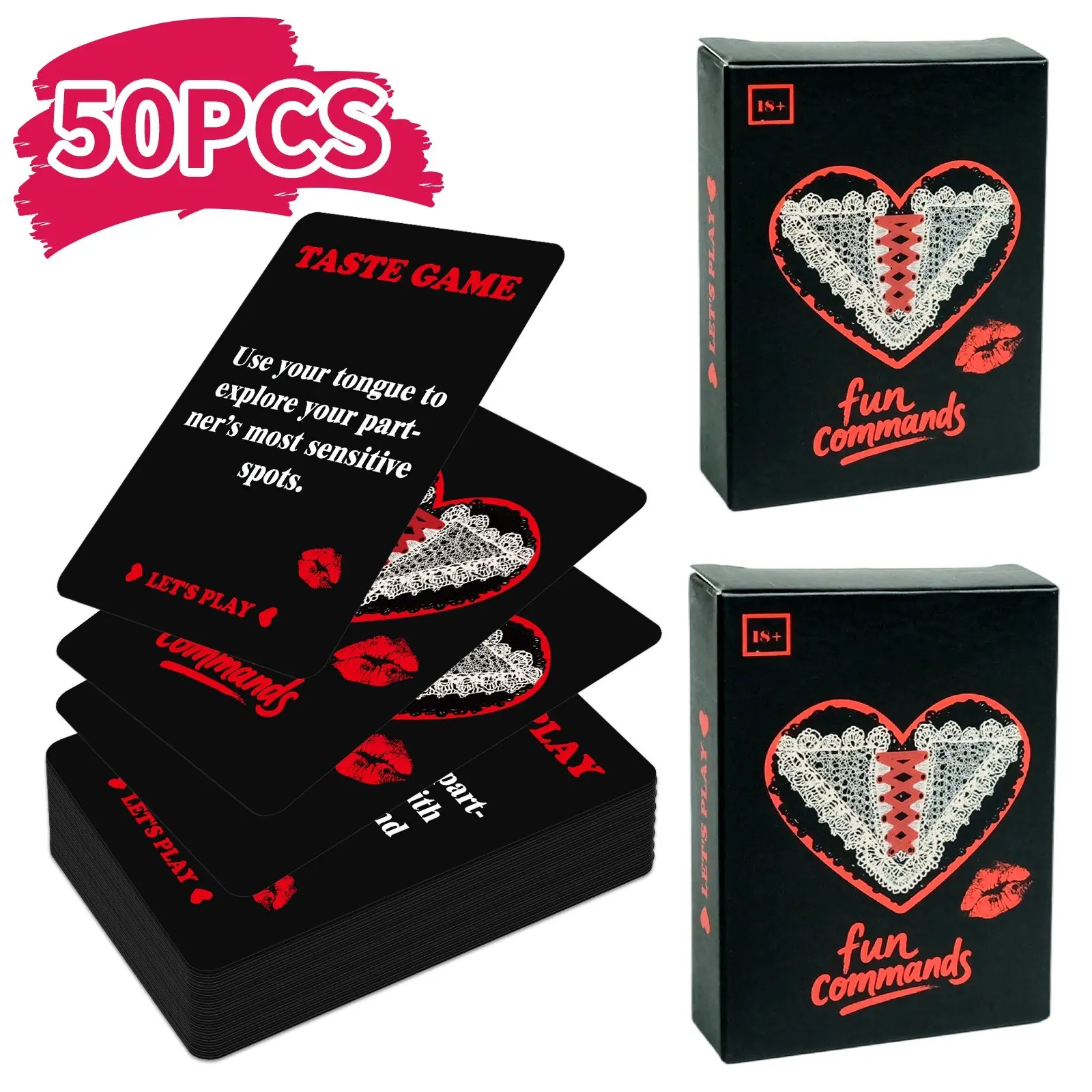 New 50 Pairs Interactive Cards, Romantic Leisure Entertainment Board Game, Family Gathering Game Cards, Perfect for Couples and Friends
