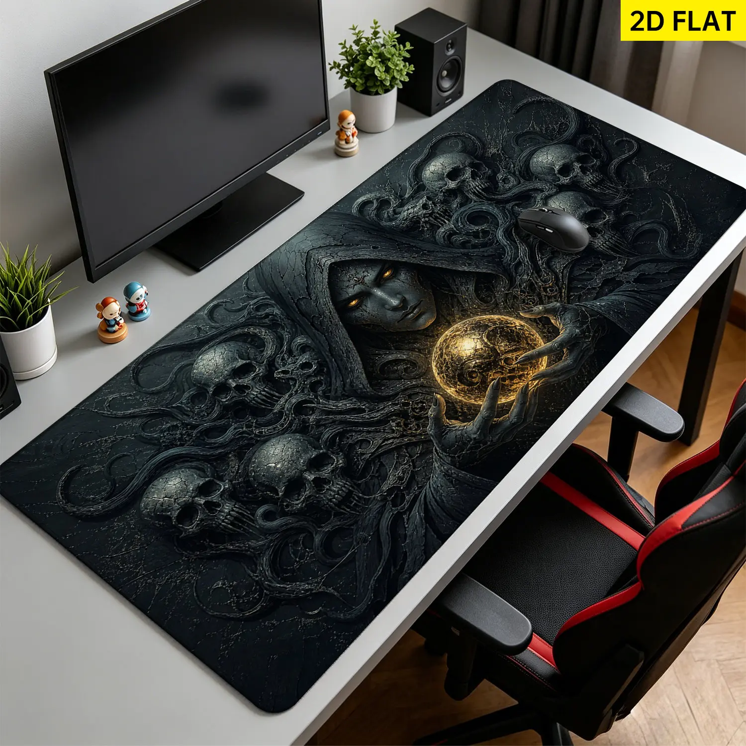 Extra Large mysterious sorcerer orb Mouse Pad,Non Slip Rubber Pad,Desktop Decoration Drotection Pad,Washable,Lock Edge Multi Size,Premium Multipurpose Mousepad For Office,Gaming Desk,Gift for Family and Friends