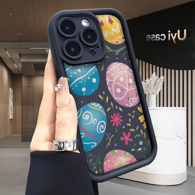 Easter Egg Case for iPhone 17 Air 16 15 14 Pro Max 13 12 11 X XS Plus Rugged Durable Shockproof Anti-Scratch Soft Silicone Case with Full Body Protection