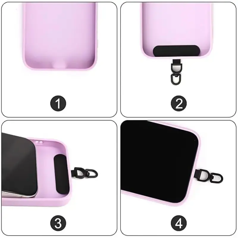 Upgrade Version 360° Rotating Stainless Steel Mobile Phone Lanyard, Heart Shaped Non-Stick Strap, Ultra-Thin Safety Rope, Cell Phone Accessories