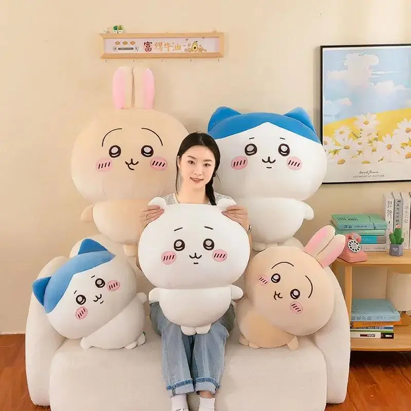 2026 new Chiikawa Usagi Hachiware Animation peripheral cartoon cute three-dimensional doll girl sleeping doll sofa pillow birthday gift Stuffed Animals