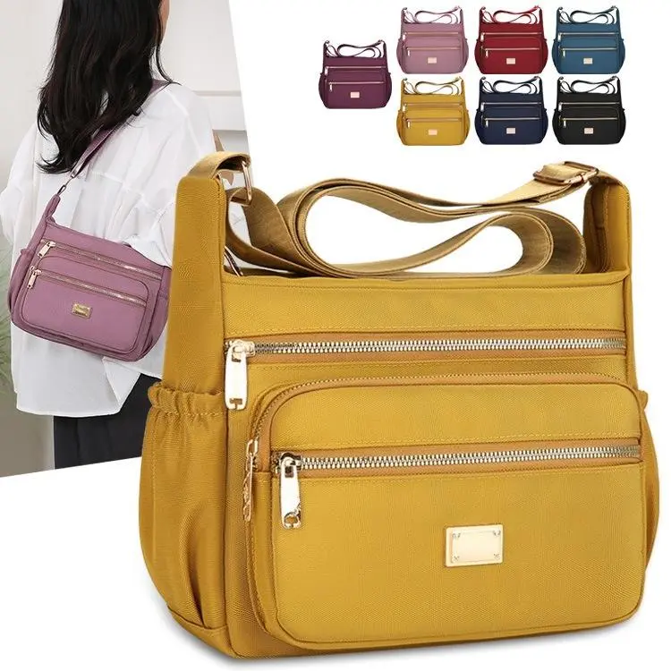 Women's New Oxford Fabric Multi-Compartment Crossbody Bag, Stylish Casual Shoulder Purse for Work Commute, Daily Errands, Shopping, Outings and Everyday Use,Adjustable Shoulder Strap, Secure Zipper Closure, Practical Lightweight Mom Handbag