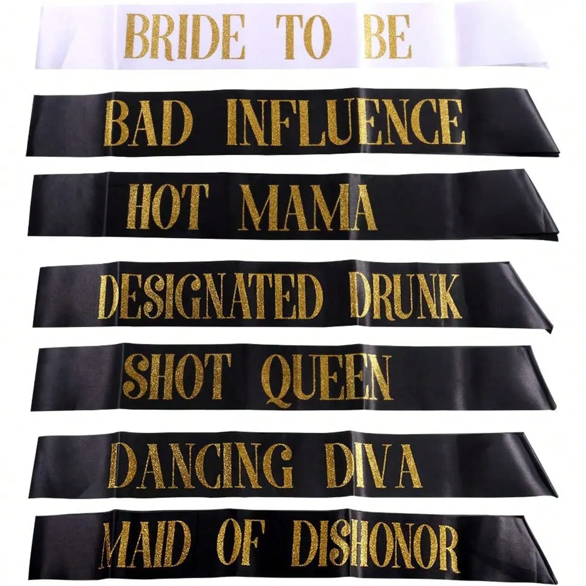 7 Pack/set Bachelorette Party Sashes, Bride to Be Sash Sashes, Unique Bride and Bridesmaid Sashes for Bachelorette Party