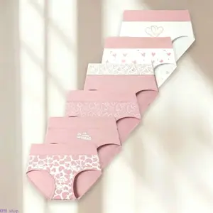 6 Pack Women High Waist Printed Cotton Briefs Soft Breathable Tummy Control Intimates, Comfort Stretch Underwear for Ladies Daily Casual Wear Postpartum Recovery Use