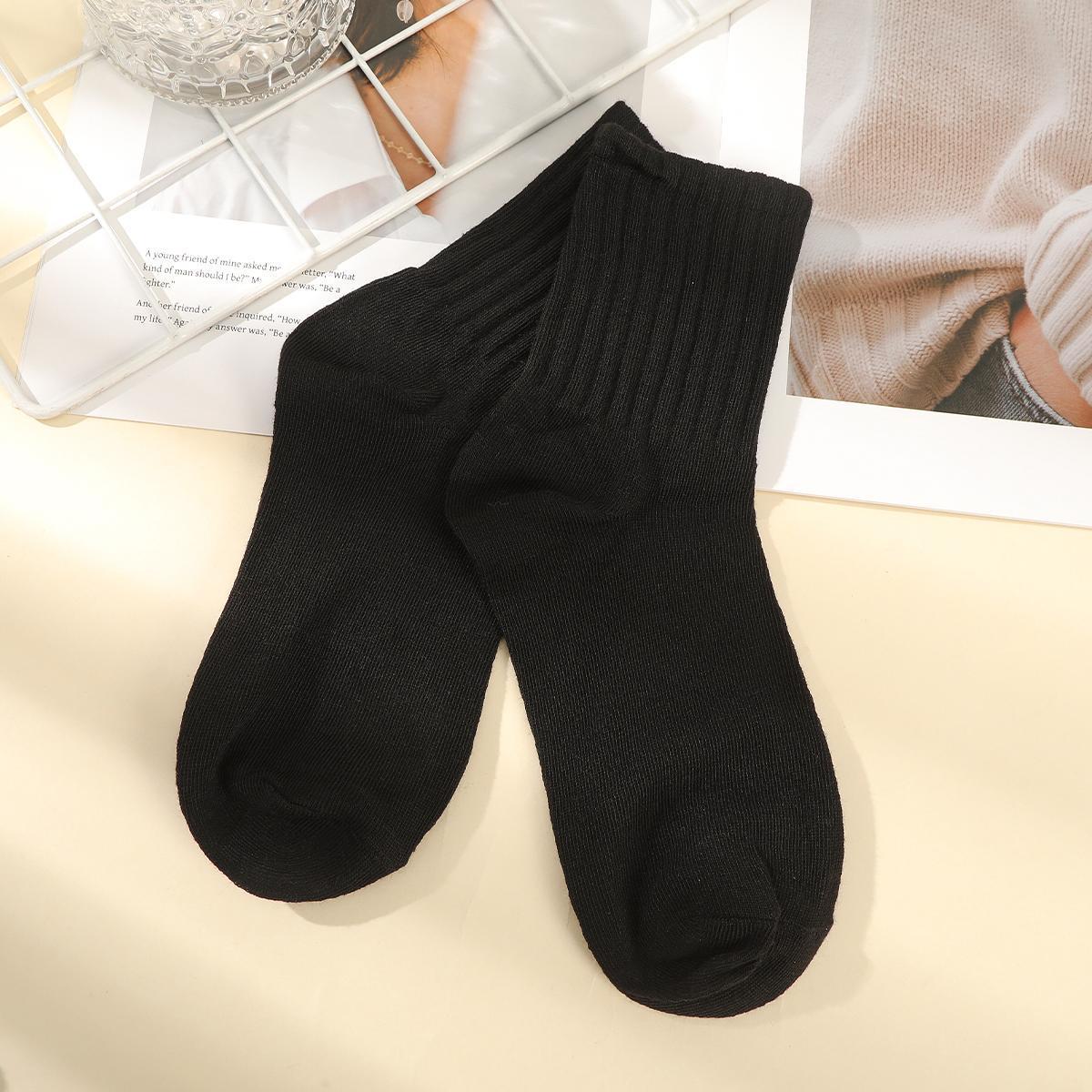 AWAYTR 1 Pair Women's Socks Medium Tube Socks Women's Sports Comfortable Anti Odor Soft Crew Socks