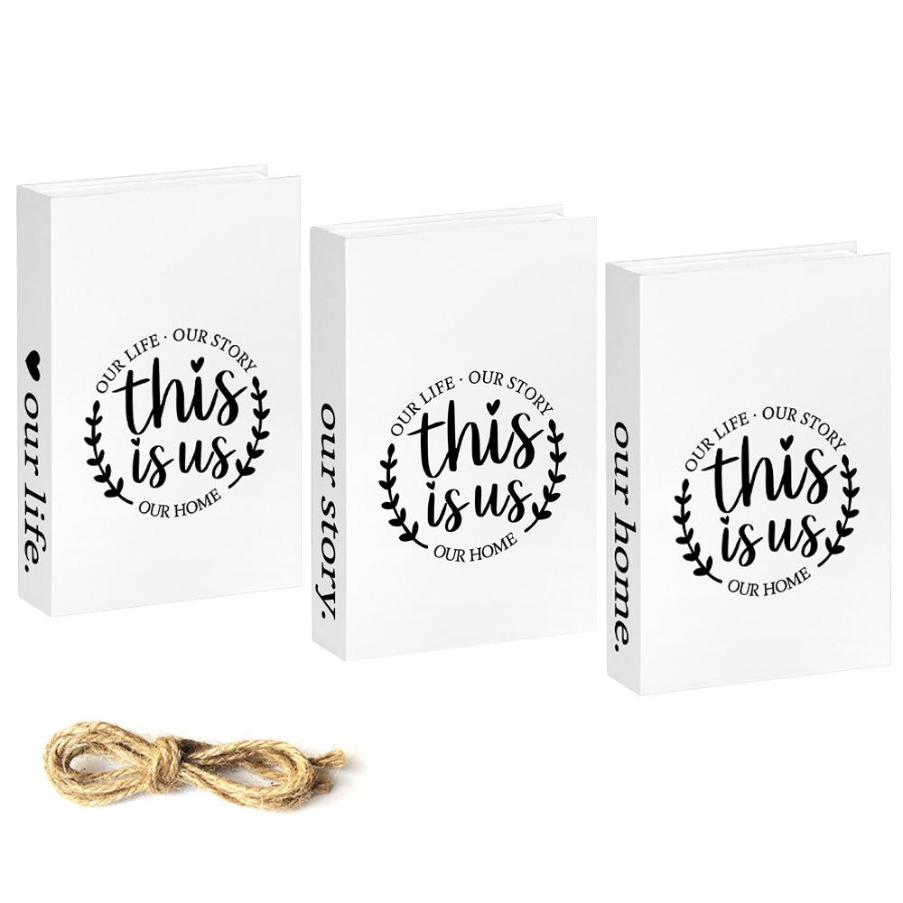 2-Piece Home Decor Bookshelf Set with Rope, Foldable Stack Design, Easy Assembly, Perfect for Living Room & Bedroom, Ideal Gift