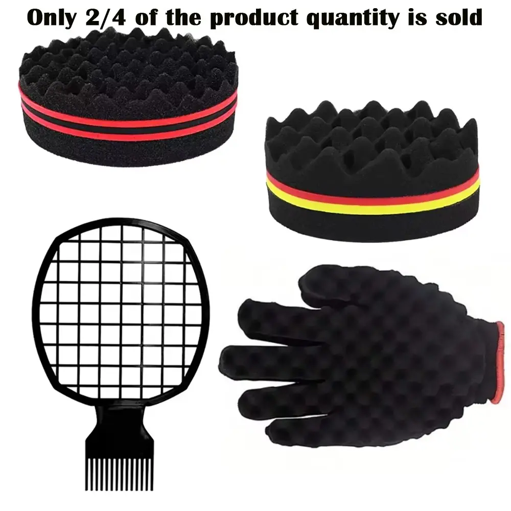 Perm Styling Tool Set, Wave Sponge, Block Texture, Curly Hair Gloves, Mesh Styling Comb, Men's Hair Care Kit, Complete Tool Set