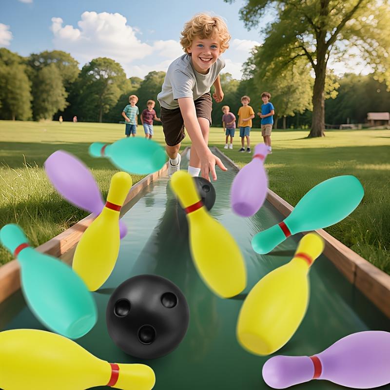 Decompress A Traditional Sports Toy Set for Children That Includes Color Bowling, Designed for Both Indoor And Outdoor Use, Perfect for Parent-Child Interactive Puzzle Competitions And for party Games.
