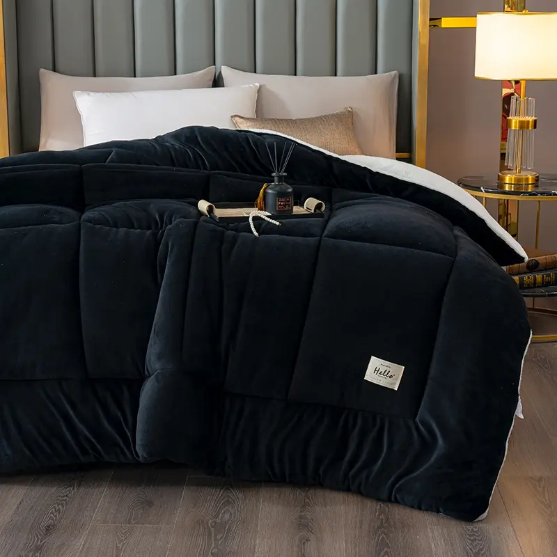 Must-have for Cold Winter, No More Cold Bed, Double-sided Ultra Soft Warm Milk Velvet & Lamb Wool, Instant Warm Touch Duvet, Reversible Bedding