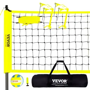 【DealsForYouDays】VEVOR Outdoor Portable Volleyball Net System, Adjustable Height Steel Poles, Professional Volleyball Set with PVC Volleyball, Pump, Carrying Bag, Heavy Duty Volleyball Net for Backyard, Beach, Lawn