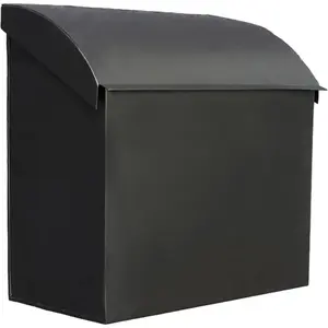 Large Mailbox for House, 12.4”x7.1”x11.8 Black Mailboxes for Outside, Waterproof Mailbox - Baxter-Style Wall Mount Mailboxes for Outside