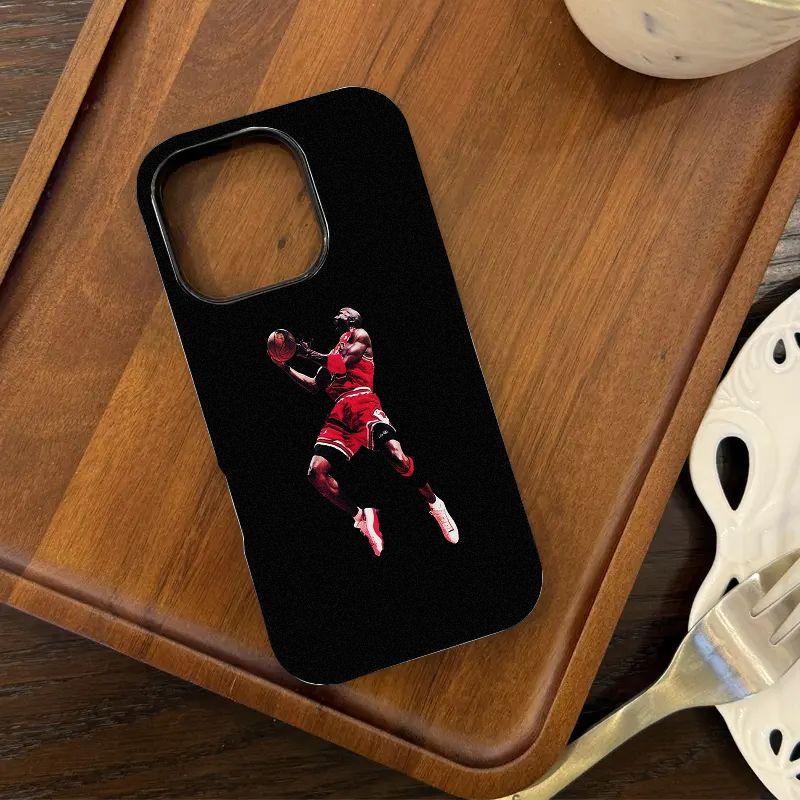 2-in-1 Jordan-Themed Phone Case with Integrated Screen Protector — Compatible with iPhone 12, 13, 14, 15, 16, 17 Series. Glossy, Shockproof, and Non-Yellowing Design — Ideal for Gifting.