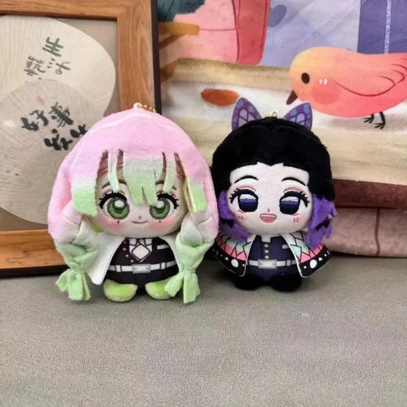 Anime Kanroji Mitsuri Kochou Shinobu Iguro Obanai Adorable Cartoon Sitting Doll Cosplay Dango Toys Dolls Pendant Gift 10cm