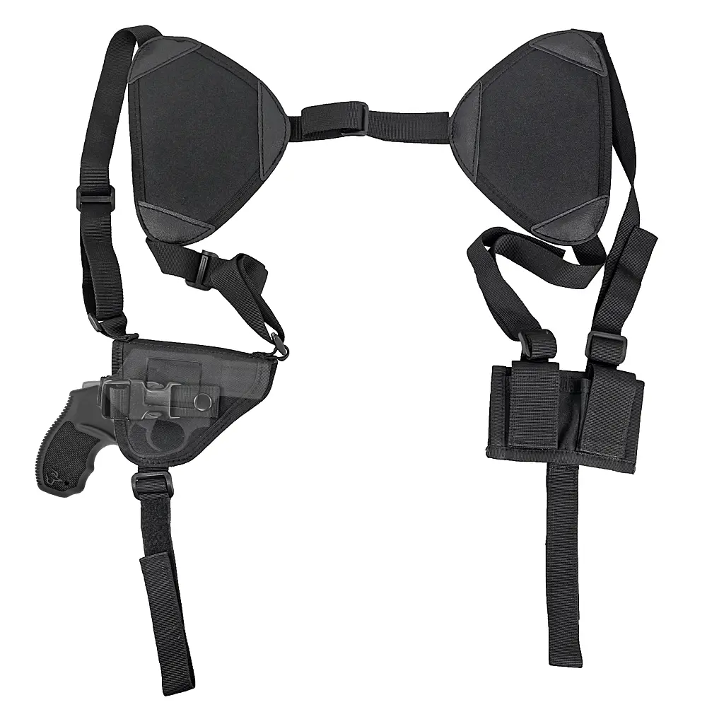 Shoulder Holster for Men Adjustable Universal Gun Holster Concealed Carry Holster Right Hand with Speedloader Pouch for J Frame Snub Nose 2" Revolvers .22 .38 .357 LCR S&W Airweight Bodyguard Rossi Charter Arms